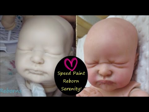 480x360 Speed Painting! I Reborn Baby Doll Serenity! I Watch Me Speed - Baby Doll Painting