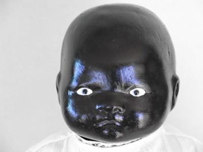 400x300 Black Baby Doll W Painted Blue Eyes Photos - Baby Doll Painting