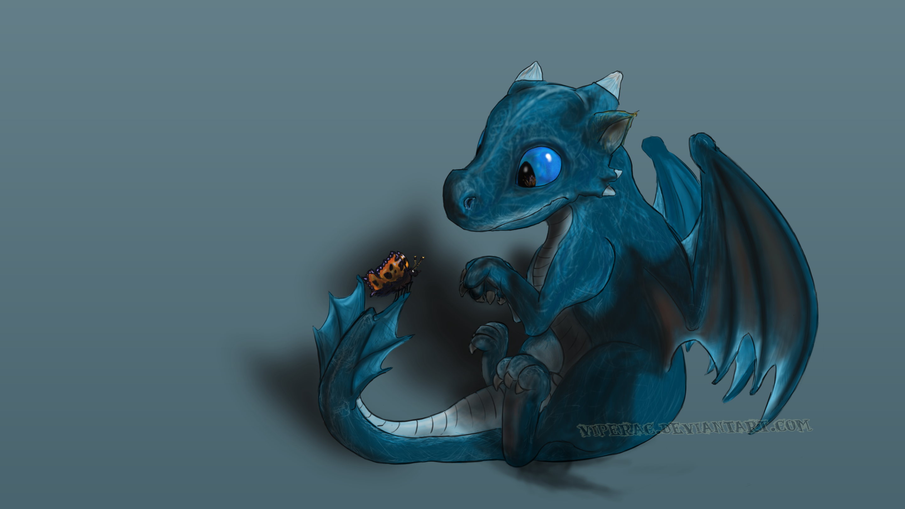 2880x1620 Beware Of The (Baby) Dragon! By Thy Vipe - Baby Dragon Painting