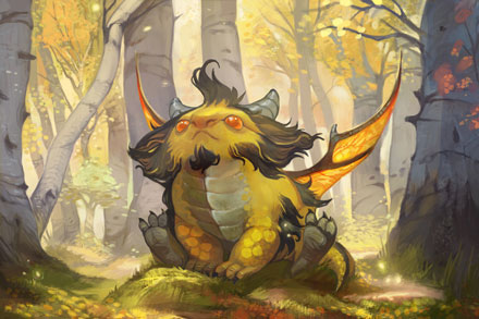 440x293 Image - Baby Dragon Painting