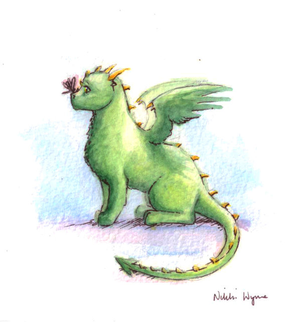 600x642 S - Baby Dragon Painting