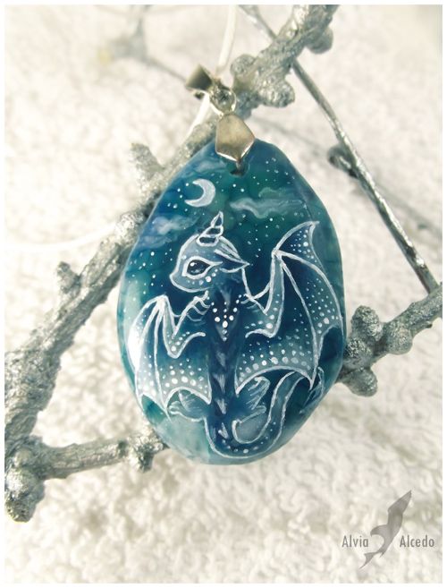 500x657 Snowy Lunar Baby Dragon - Baby Dragon Painting