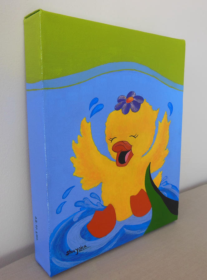 664x900 Baby Duck Painting By Shayoka Shah - Baby Duck Painting