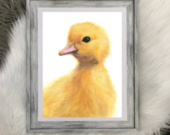 340x270 Baby Duck Painting Etsy - Baby Duck Painting