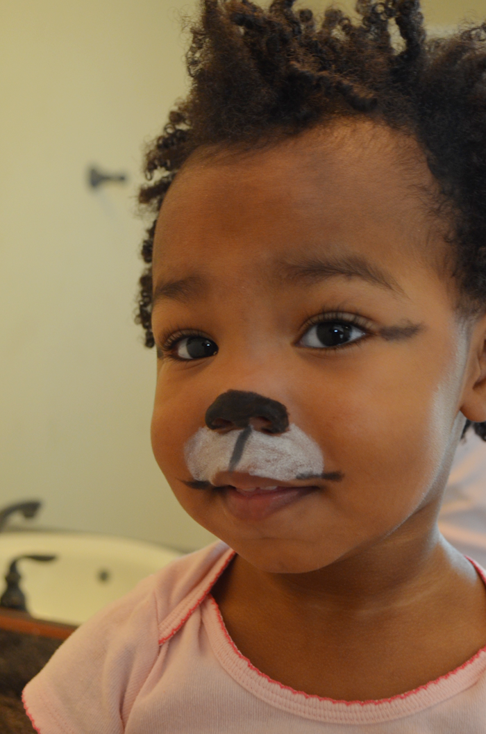 700x1057 Diy Face Painting For Halloween Baby Cheetah - Baby Face Painting