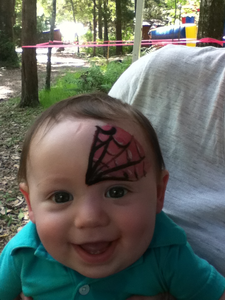 720x960 Spiderman Baby Face Paint By Funfacesballoon - Baby Face Painting