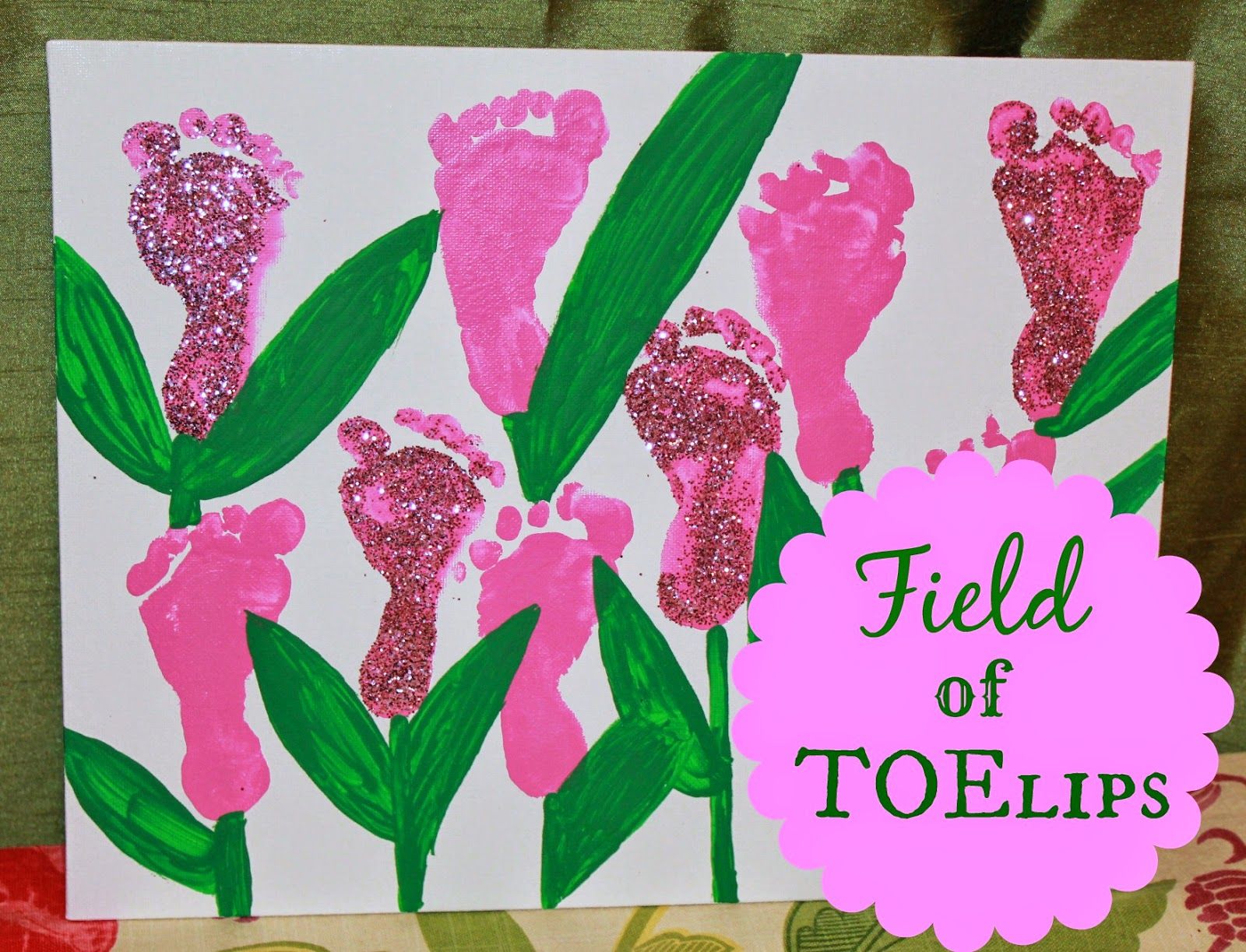 1600x1223 Field Of Toe Lips - Baby Feet Painting