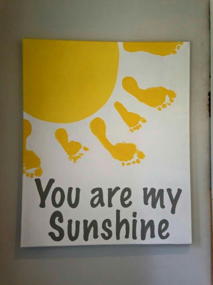 736x981 What A Great Idea A Kids Craft Project. Make One - Baby Feet Painting