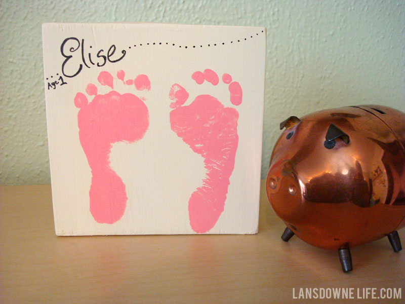 800x600 Baby Footprints Keepsake Painting - Baby Feet Painting