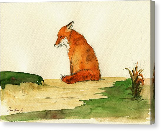 546x444 Baby Fox Canvas Prints Fine Art America - Baby Fox Painting