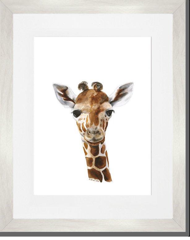 614x775 Oopsy Daisy - Baby Giraffe Painting