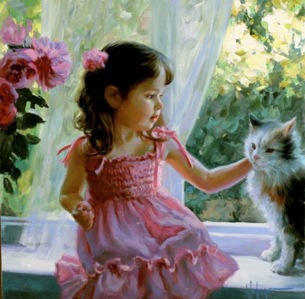 612x600 Paintings Of Girl Child 471 Best Beautiful Paintings Of Children - Baby Girl Painting