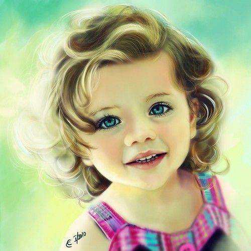 500x500 Pin By Doug Hauser On Hush Little Baby - Baby Girl Painting