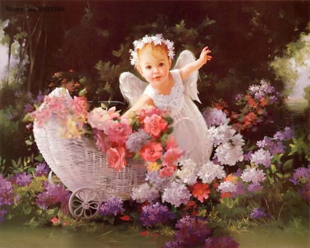 1000x800 Pure Love Baby Angel Steemkr - Baby Girl Painting