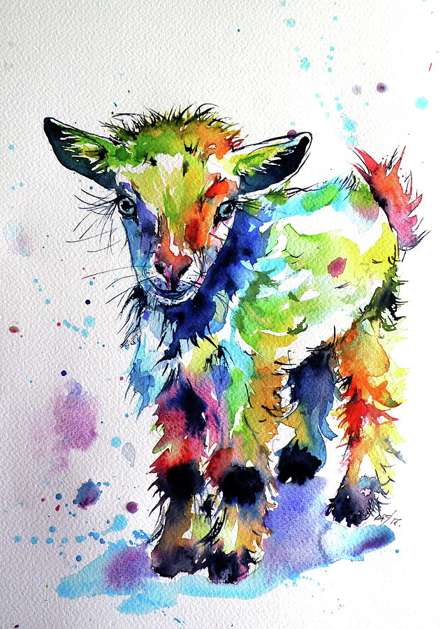 634x900 Baby Goat Paintings Fine Art America - Baby Goat Painting