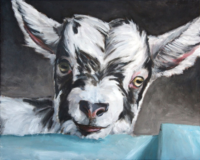 700x561 Baby Goat Painting - Baby Goat Painting