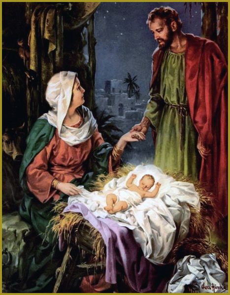 Baby Jesus In Manger Painting at PaintingValley.com | Explore ...