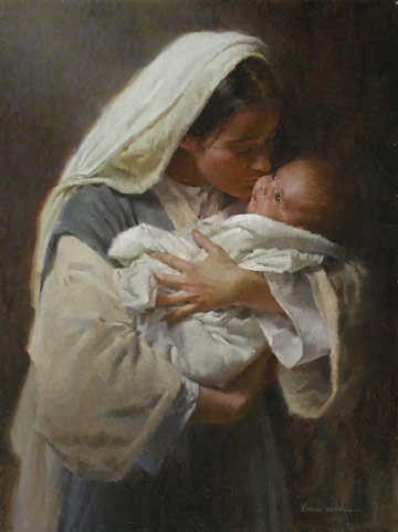 360x481 Kissing The Face Of God Morgan Weistling - Baby Jesus Painting