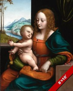 239x300 Mary Amp Baby Jesus Holding Cherries Fruit Bible Painting Art Real - Baby Jesus Painting