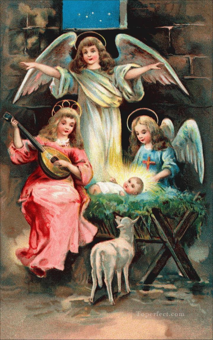 720x1147 Cartoon The Baby Jesus Religious Christian Painting In Oil For Sale - Baby Jesus Painting