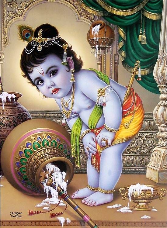 549x750 Pictures Of Baby Krishna Or Unni Kannan K Krishna - Baby Krishna Painting