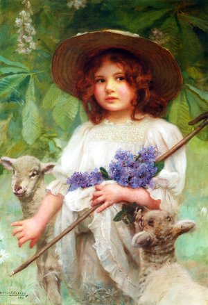 300x439 Famous Sheep Paintings Amp Reproductions 1st Art Gallery - Baby Lamb Painting