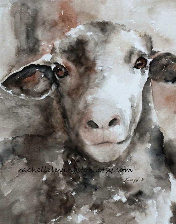 570x725 Little Girls Nursery Art Print Nursery Decor Cute Vintage Sheep - Baby Lamb Painting