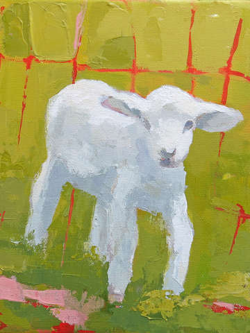 360x480 Phyllis Adams - Baby Lamb Painting