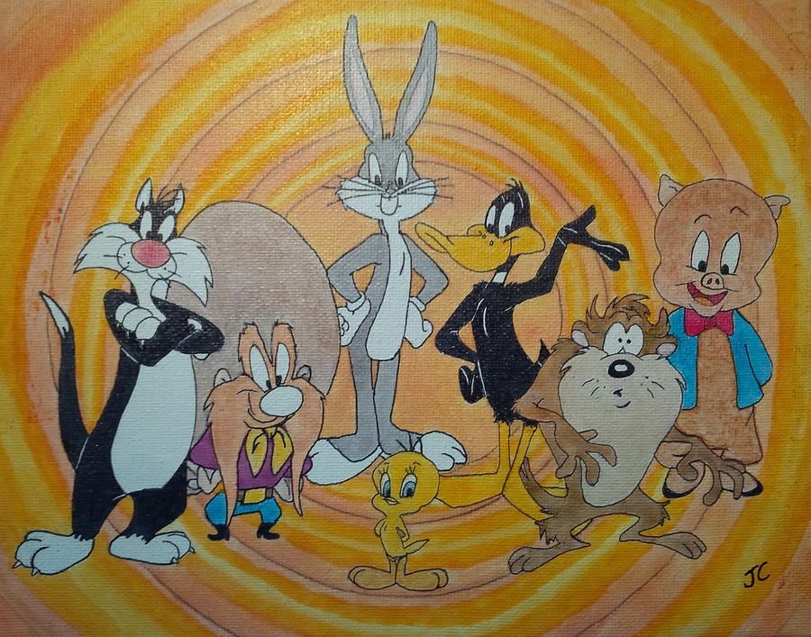 900x707 Looney Tunes Painting By John Cunnane - Baby Looney Tunes Painting