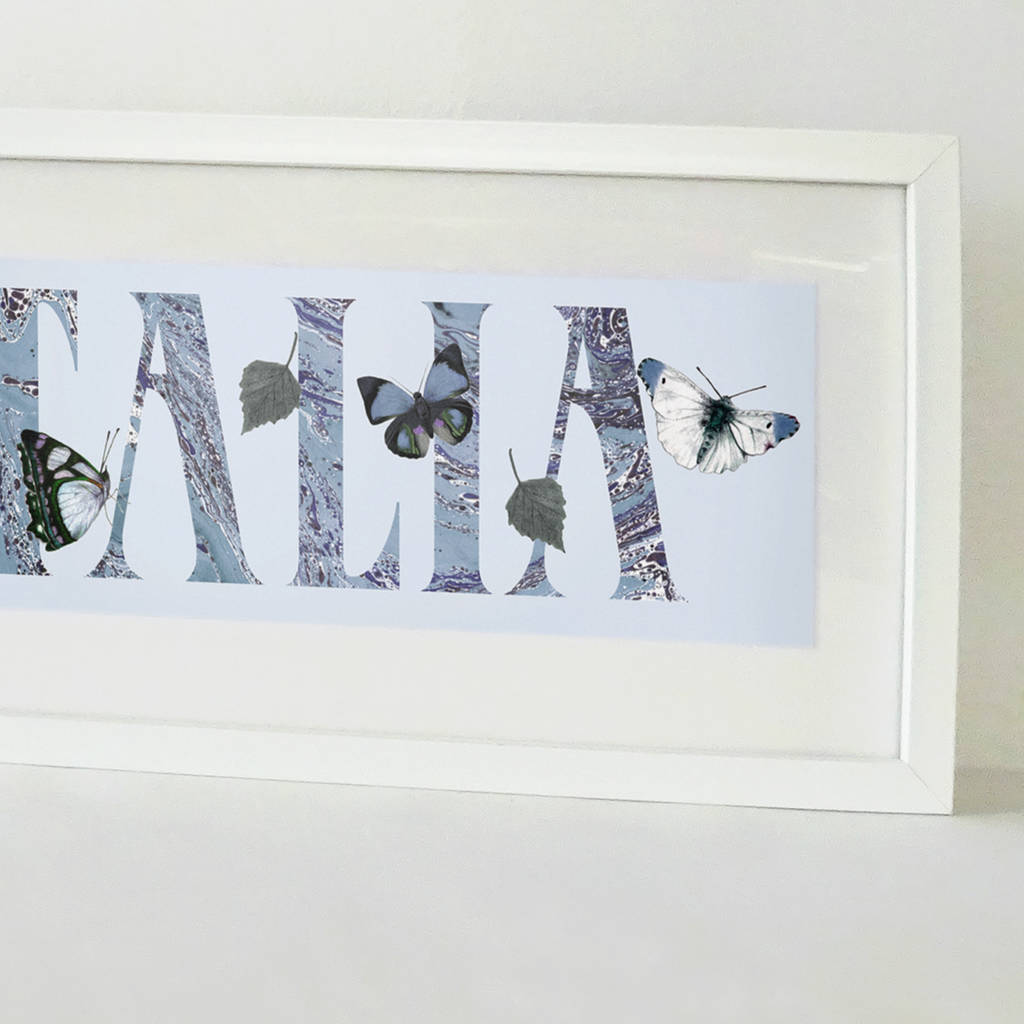 1024x1024 Personalised Butterfly Baby And Child Name Sign By Bloom Cocoon - Baby Name Painting