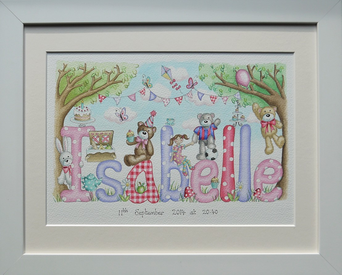 1109x891 Baby Name Illustrations - Baby Name Painting