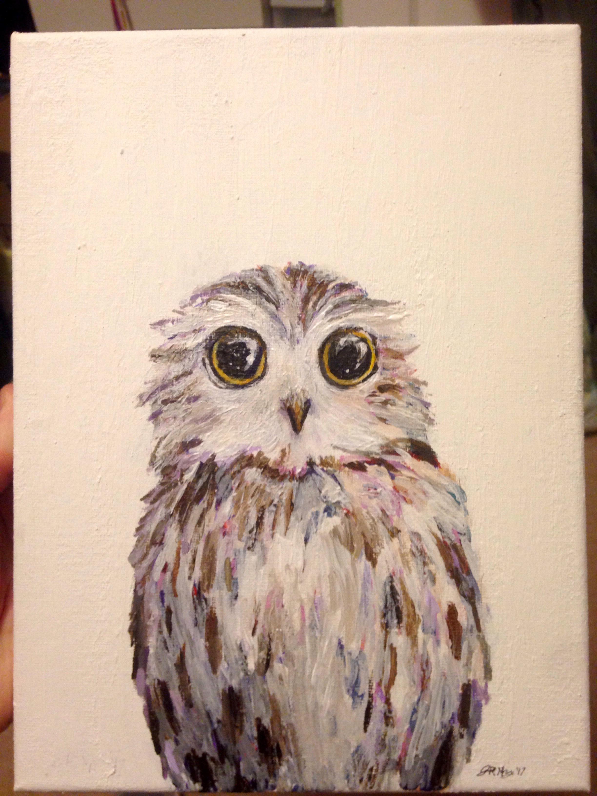2448x3264 Our First Child Is Due Next Week. Feeling Incredibly Blessed, So I - Baby Owl Painting