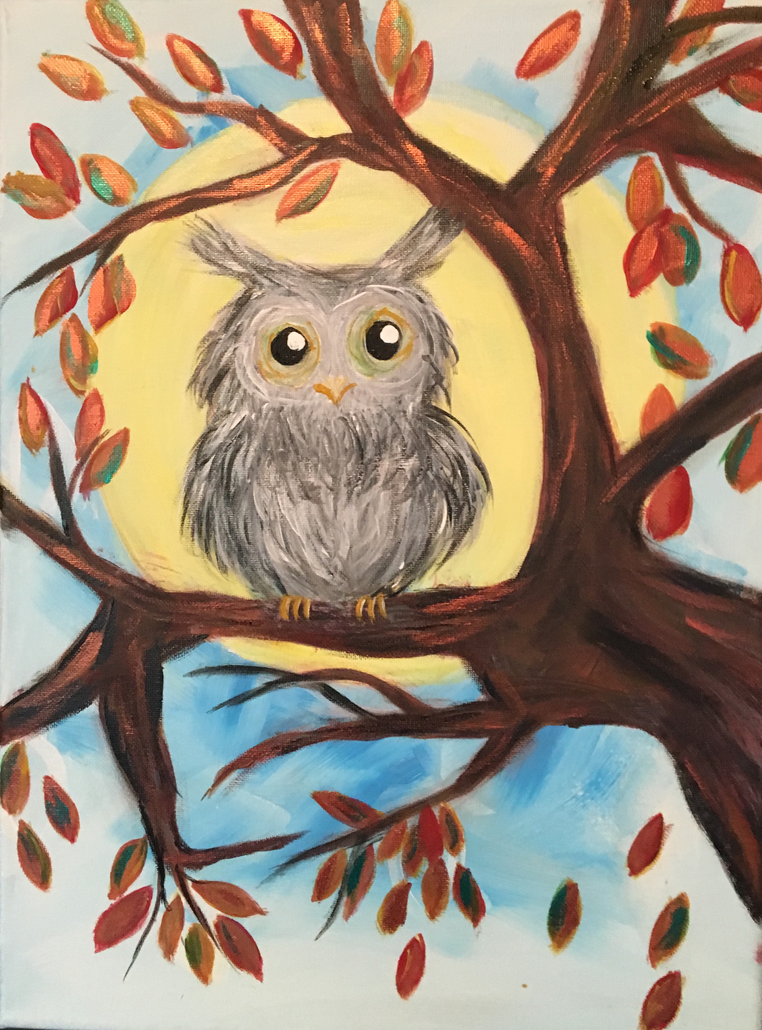 2444x3301 The Bennett Whooo Loves Owls Ages 14 And Over - Baby Owl Painting