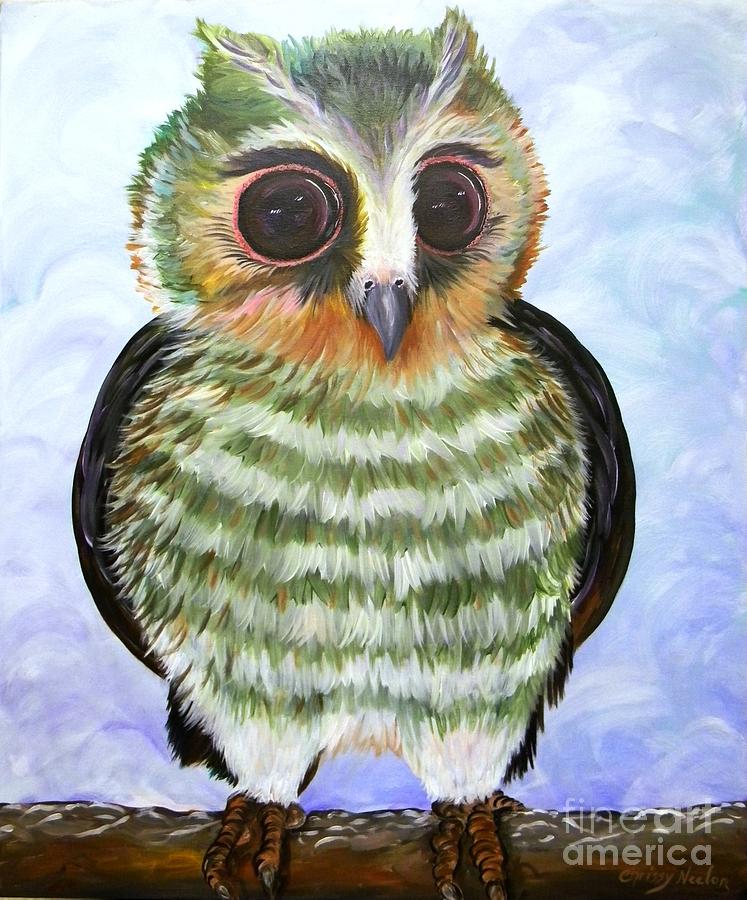 Baby Owl Painting At PaintingValley Com Explore Collection Of Baby   Baby Owl Painting 7 