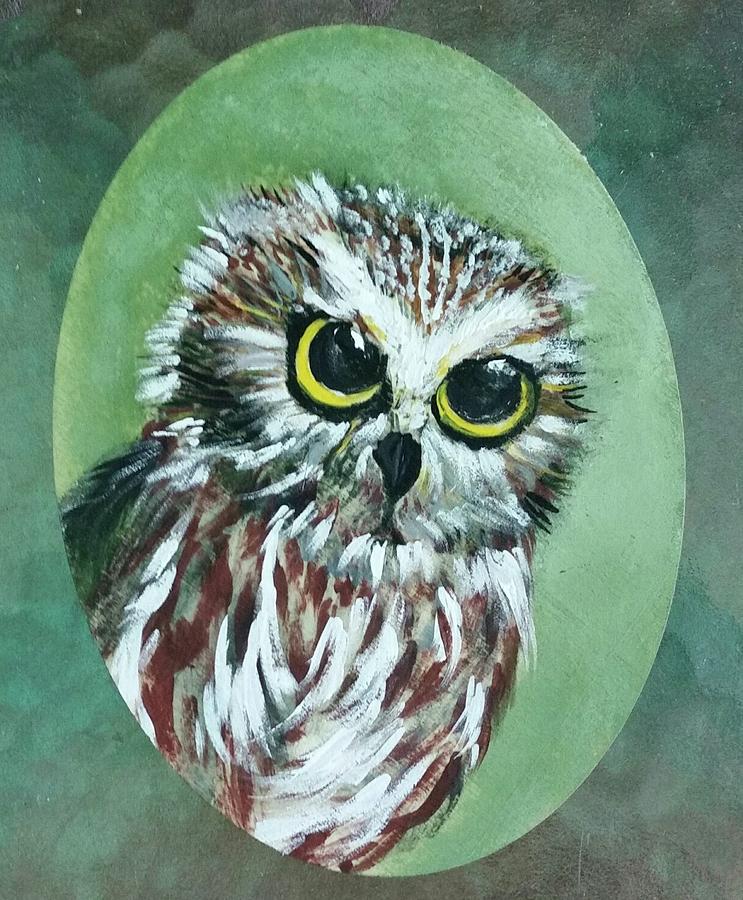 Baby Owl Painting At PaintingValley Com Explore Collection Of Baby   Baby Owl Painting 9 