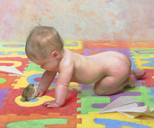300x250 Baby Paintings Fine Art America - Baby Painting
