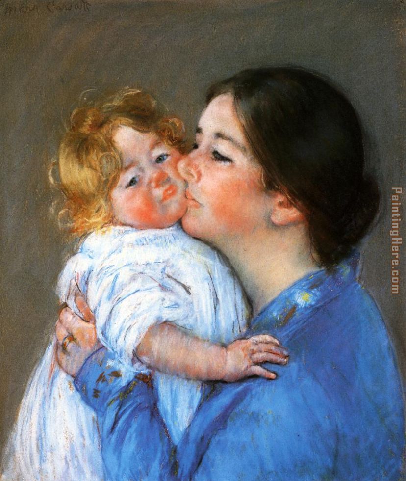828x980 Mary Cassatt A Kiss For Baby Anne Painting Anysize 50% Off - Baby Painting