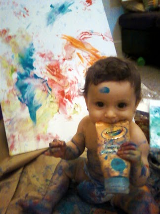 324x432 Painting Activity For Babies Totschooling - Baby Painting