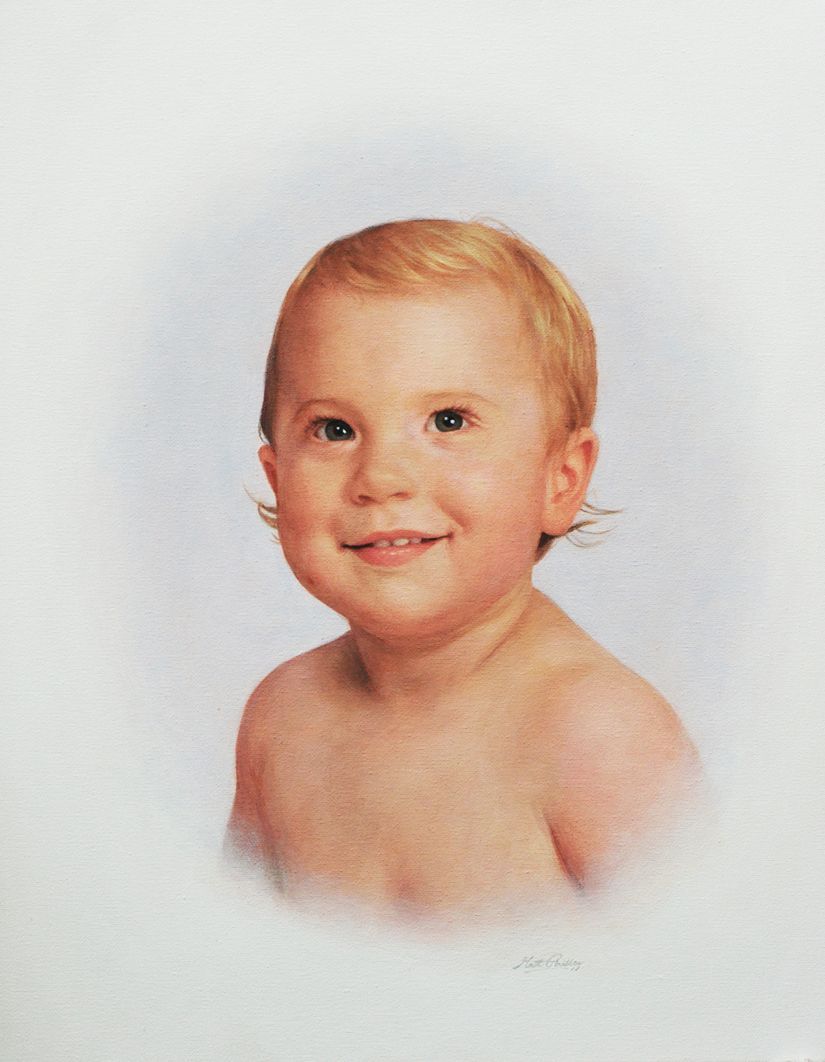 825x1062 7 Steps To Painting A Realistic Acrylic Baby Portrait - Baby Painting
