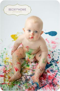 236x354 9 Month Baby Photo! Baby Paint Session!! This Is My Baby Ryder Amp I - Baby Painting