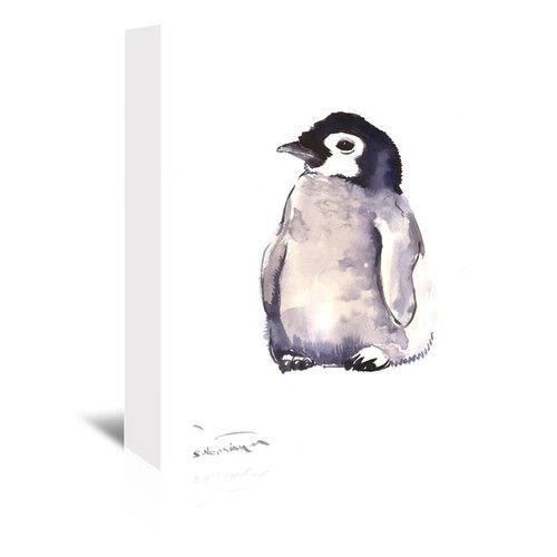 500x500 Baby Penguin Painting Print On Wrapped Canvas Baby Penguins - Baby Penguin Painting