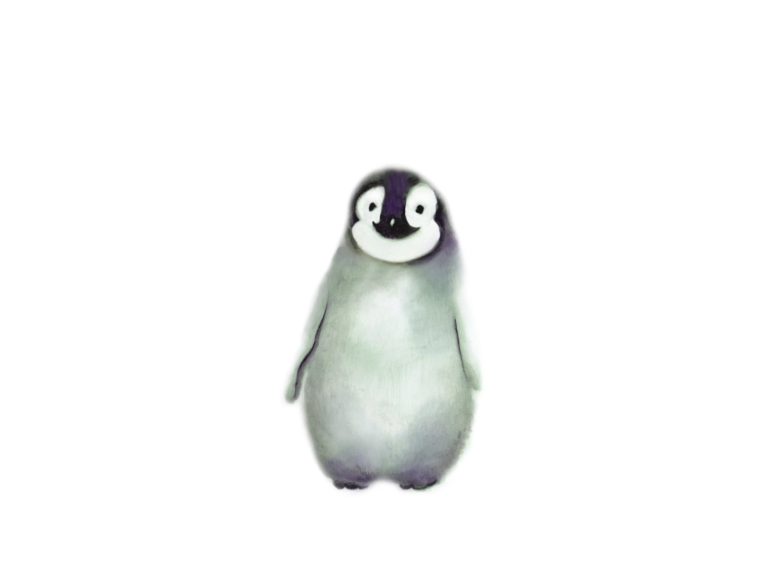 1500x1159 Baby Penguin Art - Baby Penguin Painting