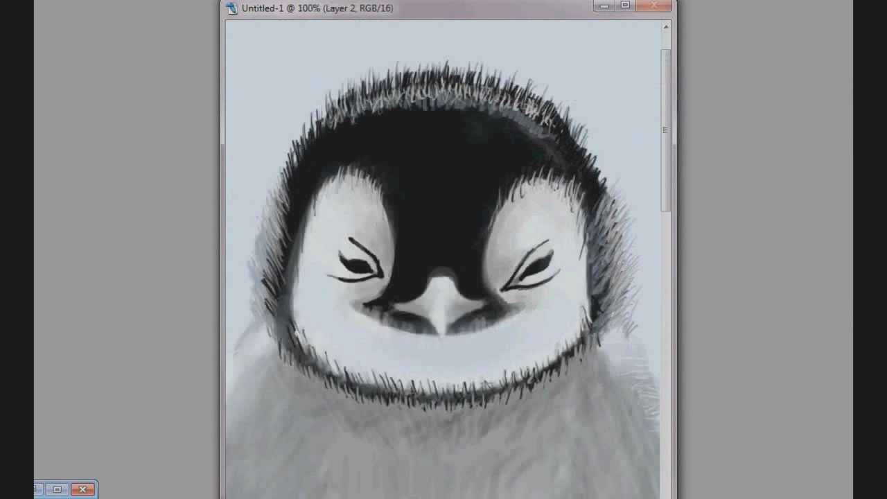 1280x720 Speed Paint Baby Penguin - Baby Penguin Painting