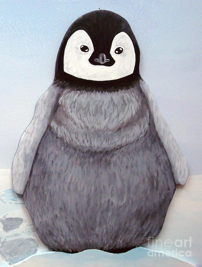 682x900 Baby Penguin Painting - Baby Penguin Painting