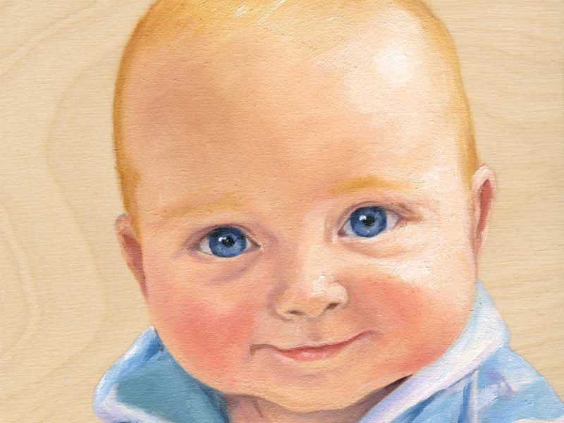 800x600 Commission A Portrait - Baby Portrait Painting