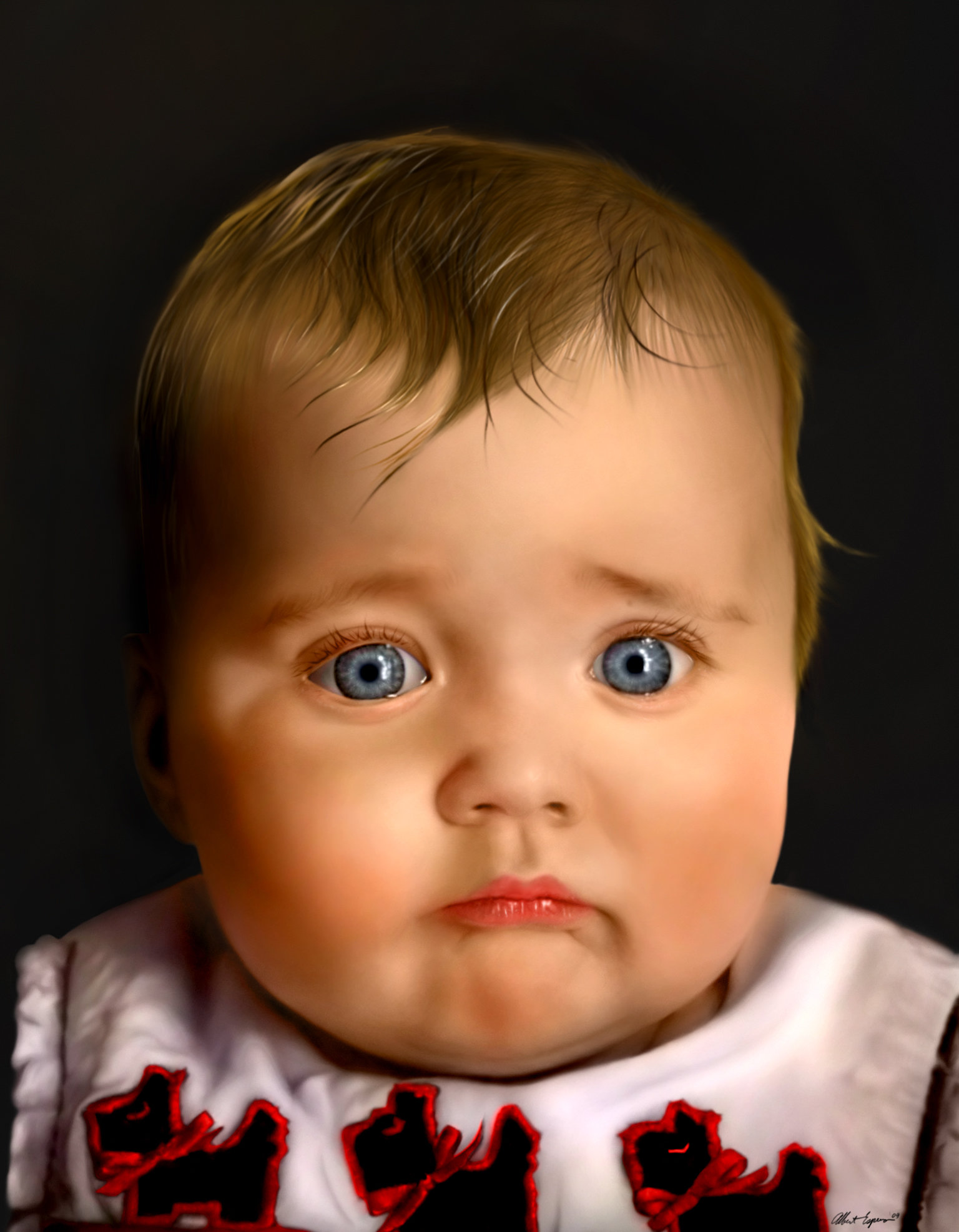 1536x1974 Digital Painting Baby Portrait By Jempelempots - Baby Portrait Painting