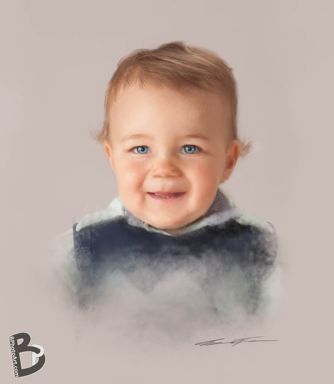 1394x1600 Baby's First Year - Baby Portrait Painting
