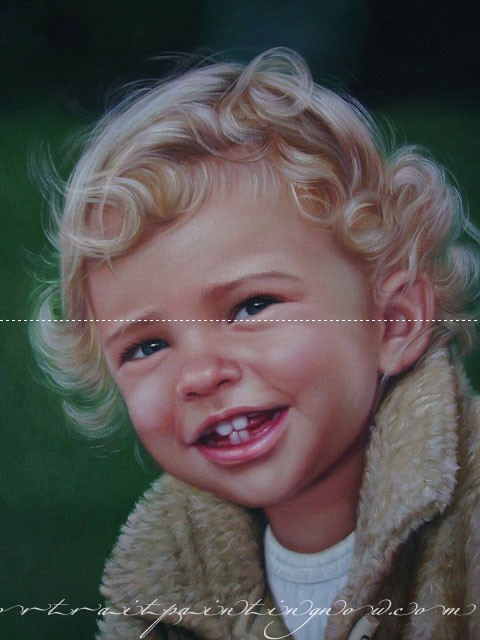 480x640 Photo To Painting - Baby Portrait Painting