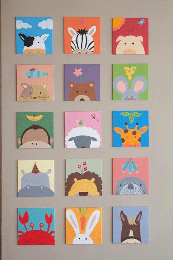 570x855 Painting For Kids Room 1 Set (3 Painting) For Baby Shower - Baby Room Painting
