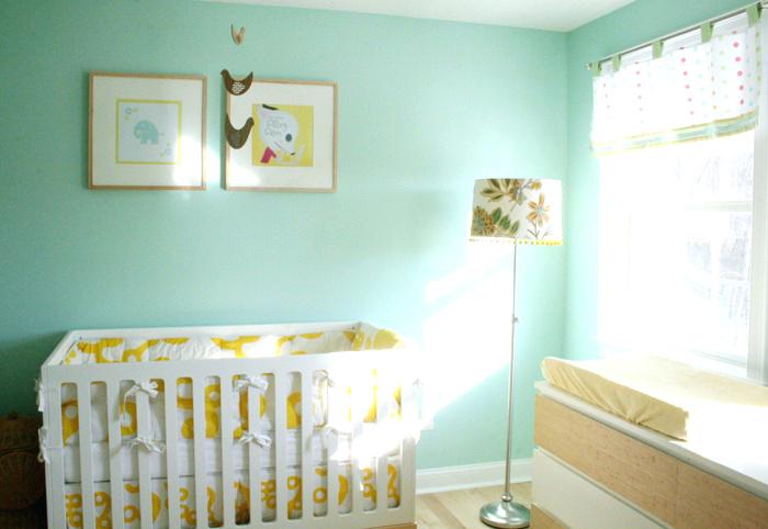 700x482 Baby Room Painting Aqua And Yellow Nursery Project Nursery Baby - Baby Room Painting